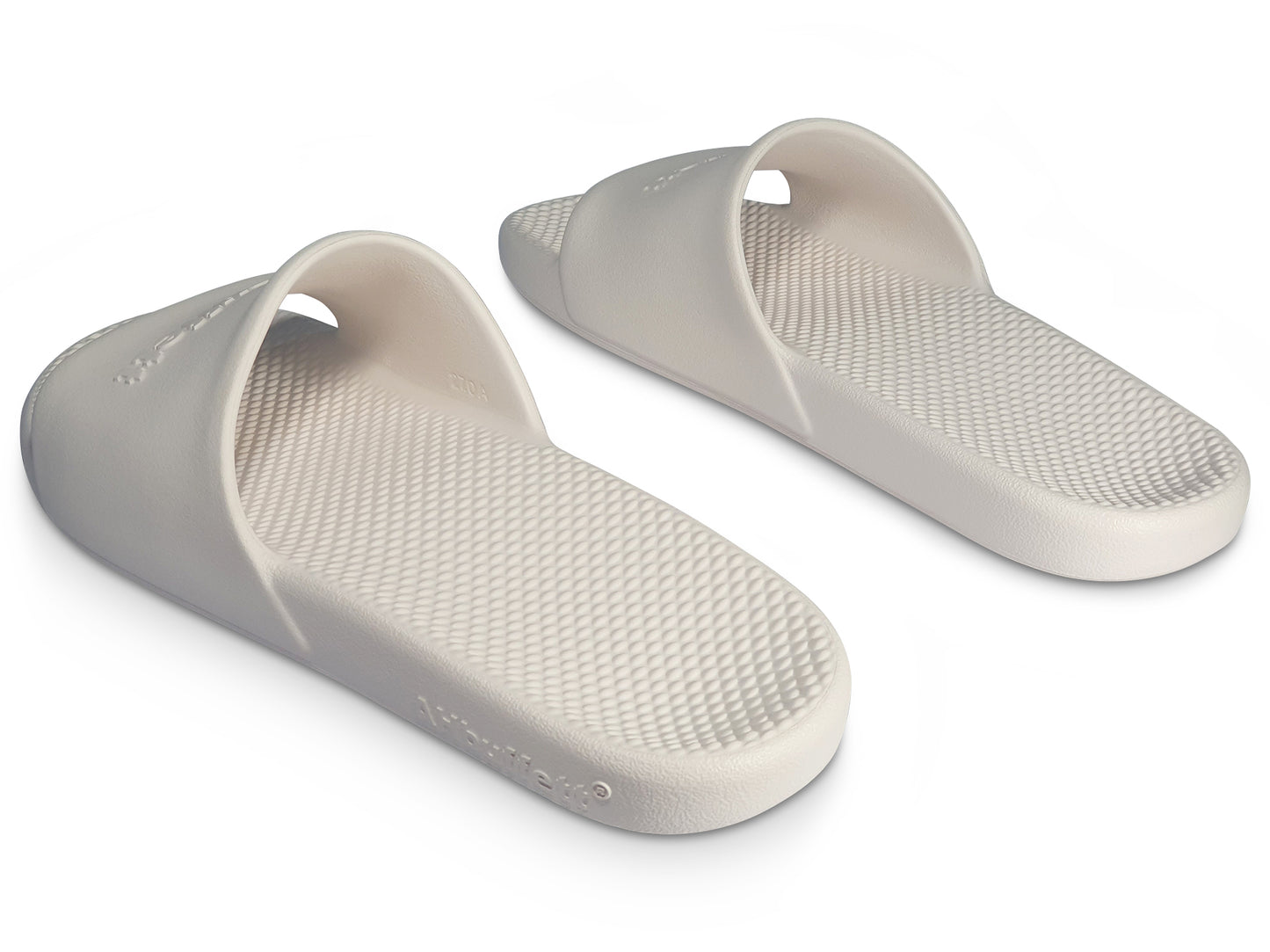 AHBUFFETT Comfort Slides Unisex Non Slip with Arch Support -White
