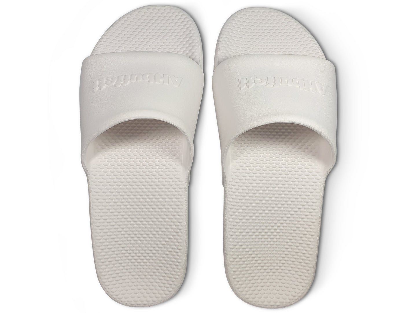 AHBUFFETT Comfort Slides Unisex Non Slip with Arch Support -White