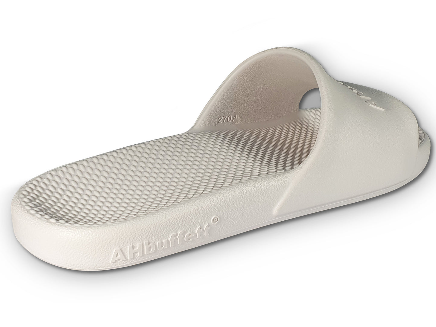 AHBUFFETT Comfort Slides Unisex Non Slip with Arch Support -White