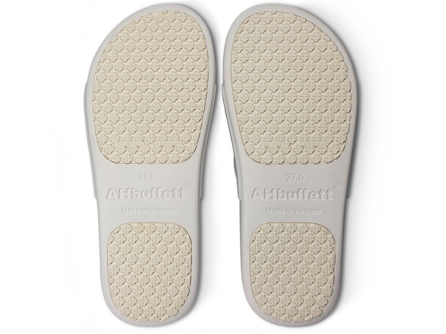 Slip resistant soles for wet, slippery and oily surfaces.