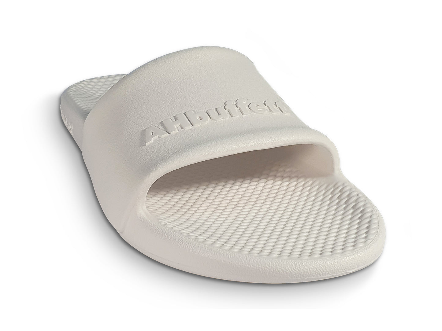 AHBUFFETT Comfort Slides Unisex Non Slip with Arch Support -White